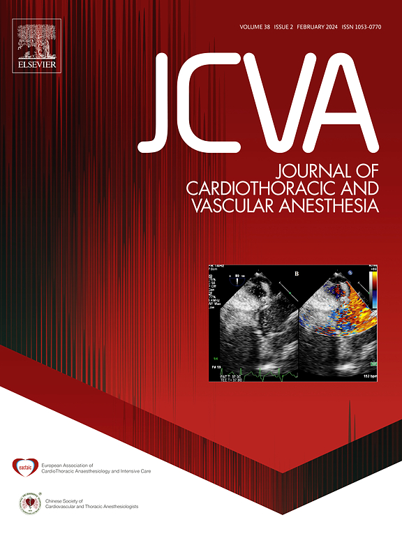 Go to journal home page - Journal of Cardiothoracic and Vascular Anesthesia